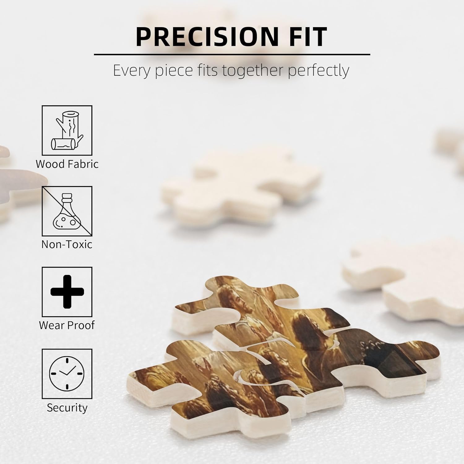 1000 Piece Jigsaw Puzzle for Adults Jesus and The Faithful,Unique and Beautiful Design,Stunning Artwork,Vintage Styles Jesus Wooden Puzzle,Family Leisure and Entertainment