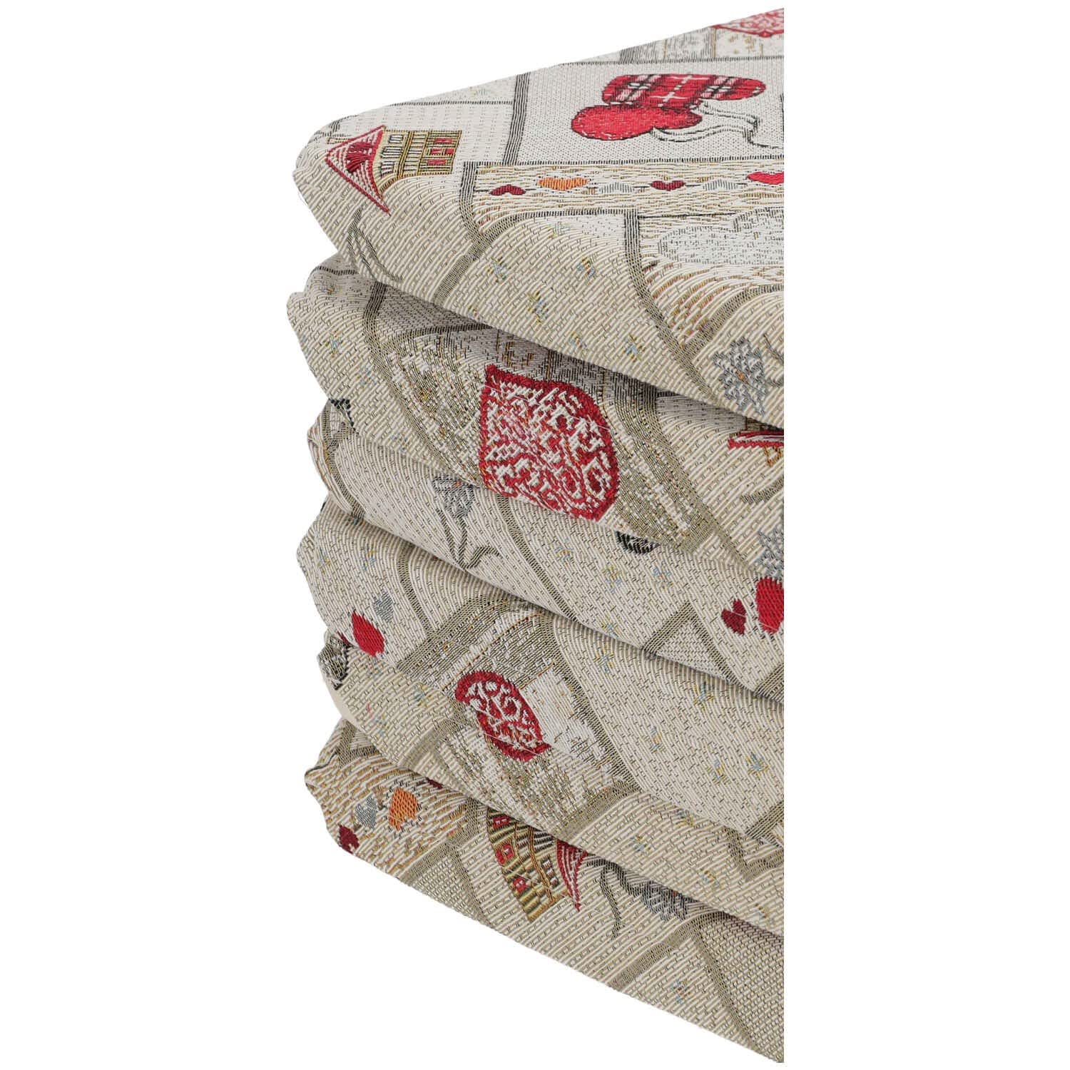 Casatessile Cuscino coprisedia Lavabile con Alette Cal T Rosso LUXORY Cuscino Sedia Cucina Cuori. - Set 6 PCS