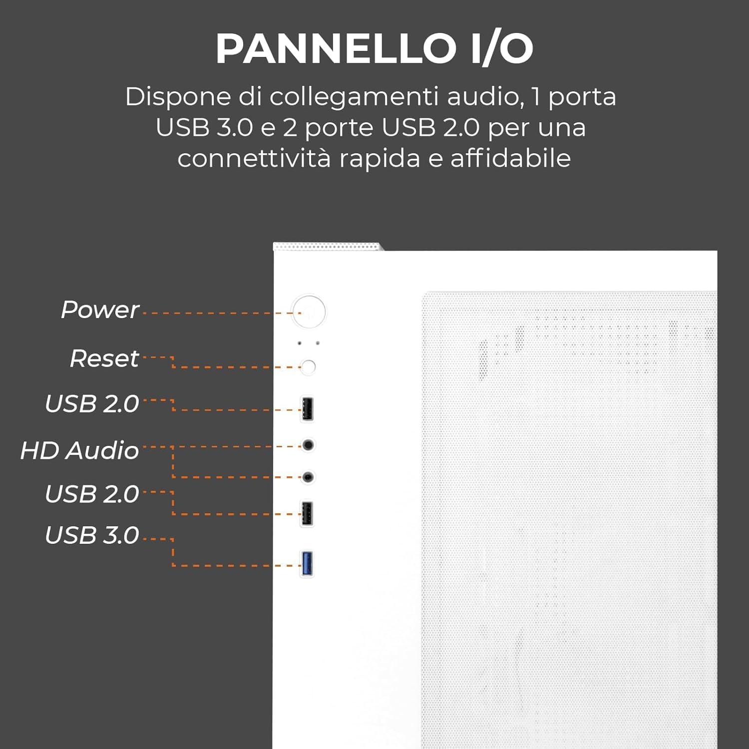 PC Gaming BIANCO Desktop i7 - RAM 64 GB - SSD 1 TB - GTX 750 8 GB GDDR5