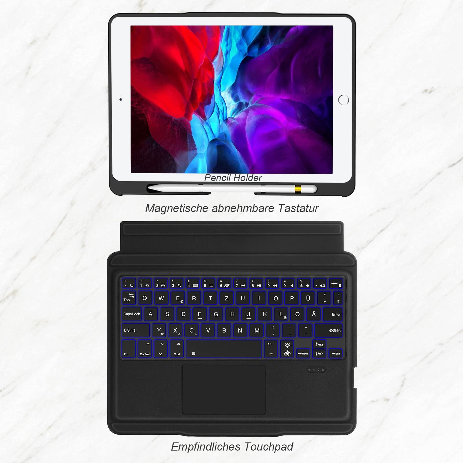 Fnte Tablet-Hülle für Pad 9. Generaton 2021/8. Gen 2020/7. Gen 2019