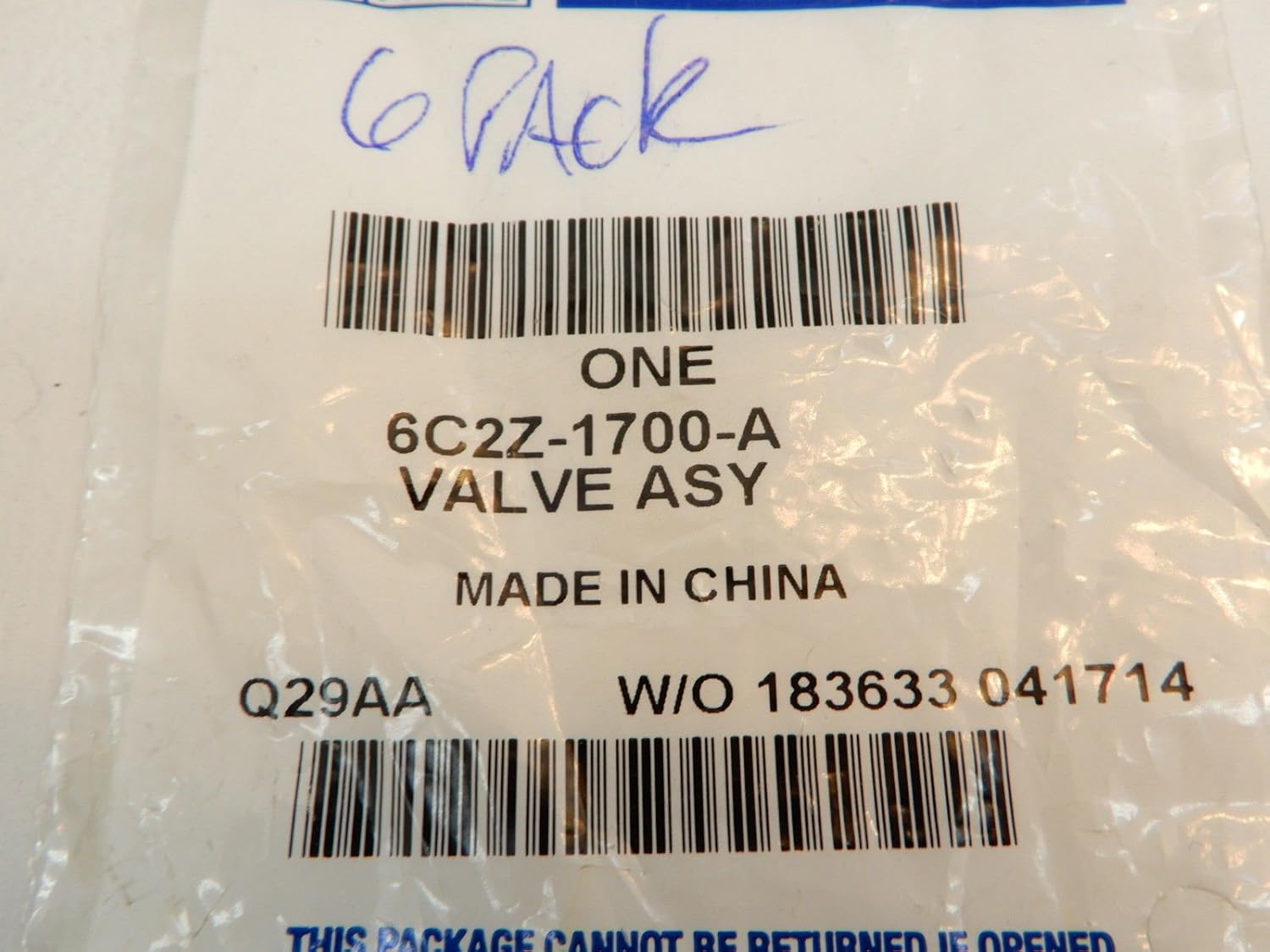 Ford Genuine Ford Motor Co. Tire Valve Stem - 6C2Z1700A