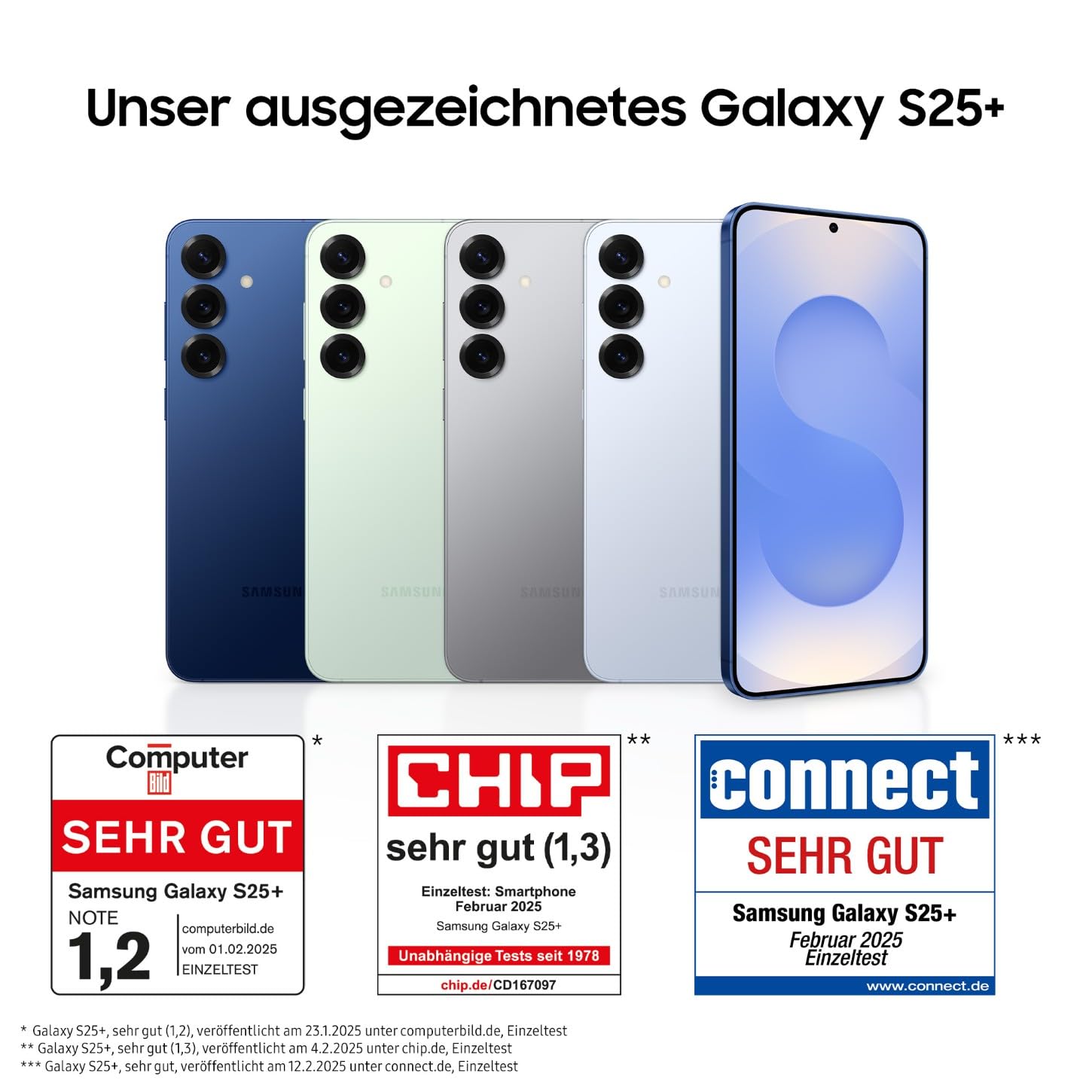 Samsung Galaxy S25+ AI Smartphone mit Galaxy AI, Ohne Vertrag, Handy mit Android, 12 GB RAM, 256 GB Speicher, 50-MP-Kamera, Navy, 3 Jahre Herstellergarantie [Exklusiv auf Amazon]