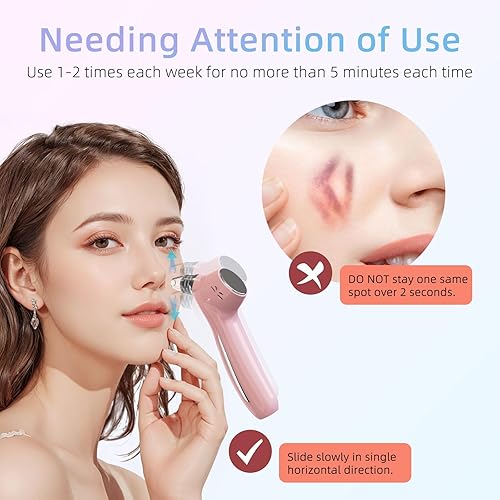 Miniatura 6 de Removedor de puntos negros, aspiradora facial, limpiador de poros eléctricos, comedones, 5 sondas de succión y 5 niveles de succión, herramientas