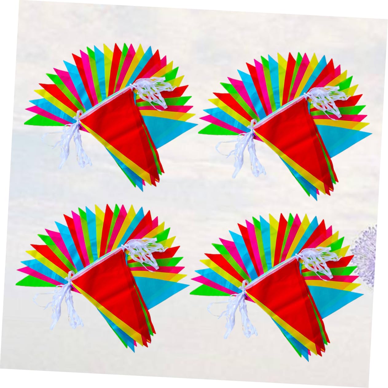 BESPORTBLE 2 Set Di Bandiere A Corda Con Ciondolo 40 M Stendardi Decorazioni Per Feste Di Compleanno E Natale 4 Confezioni * 2