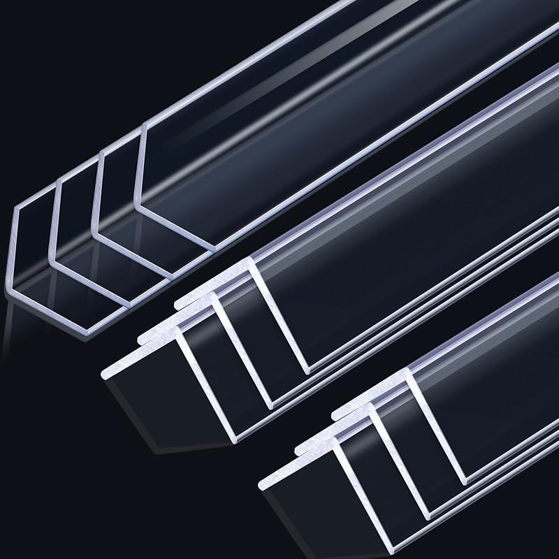 10 Pcs Wall Corner Guard, 3/4 X 48 Inches, Clear, Vinyl | Prevent Scratches on Wall Corners Doors Furniture Cabinets, Corner Protectors Easy Install, Clear Finish for Edge Protection