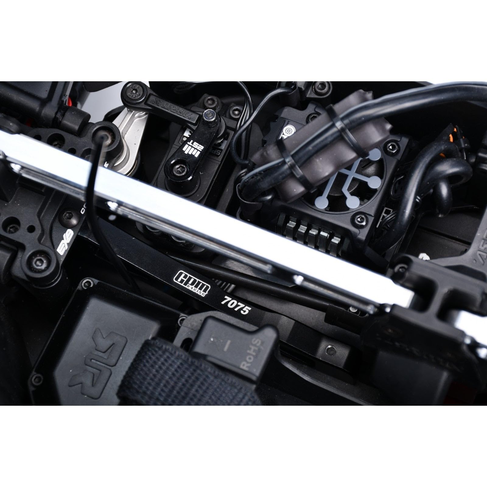 GPM Aluminium 7075-T6 Alloy Front and Rear Chassis Brace for ARRMA 1:8 Notorious 6S V5 V6 / Typhon V5 TLR BLX/TLR Tuned Typhon/Outcast 6S Upgrades - Silver