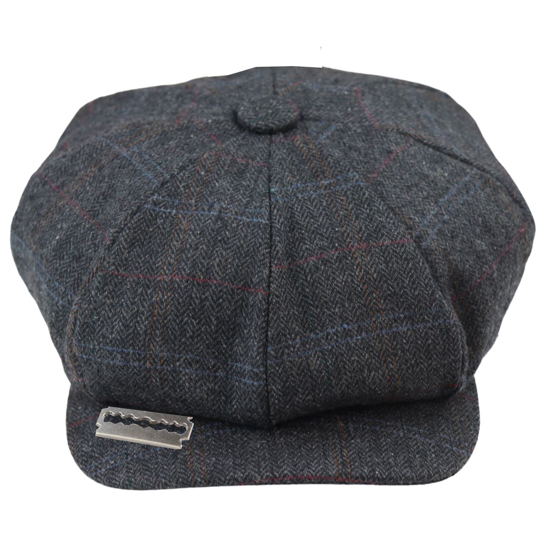 TruClothing.com Herren 8 Bahnen Razor Baker Boy Hut Wolle Tweed Blinders Schiebermütze