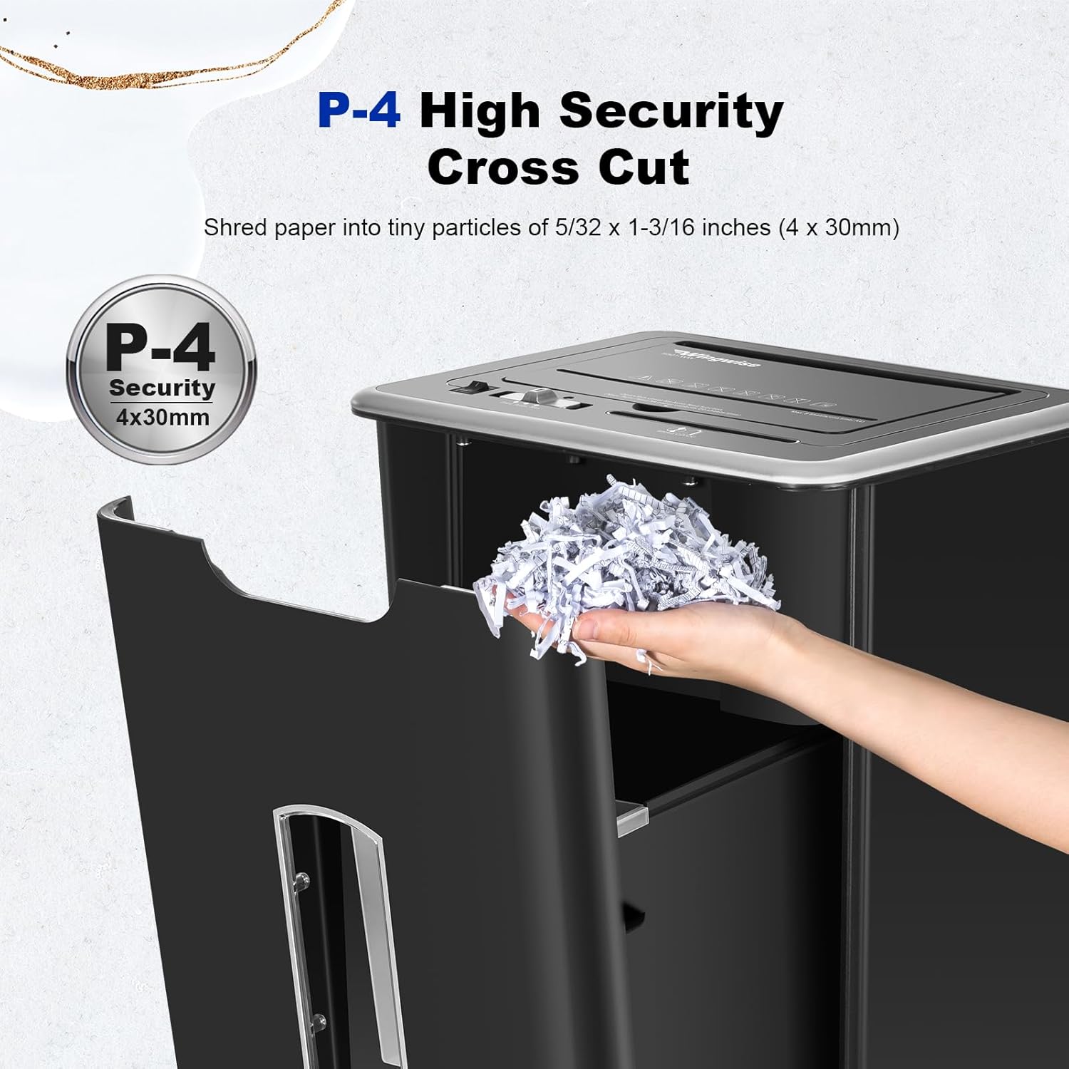 Auto Feed Paper Shredder, 60 Sheets Cross Cut, CD/Credit Card Shredder with Anti-Jam & Dual Modes, 5.8 Gallon Bin, P-4 High Security, 26th Upgrade