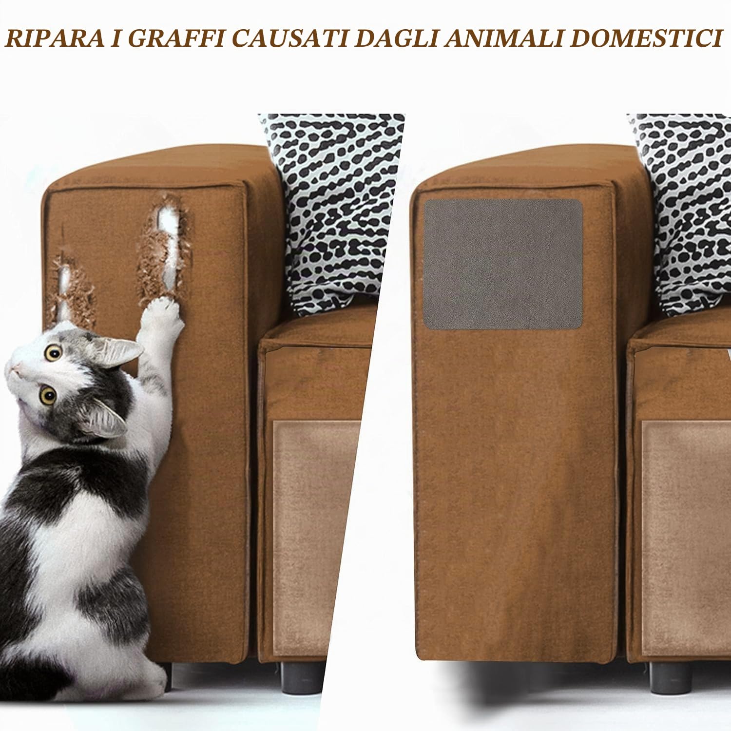 Toppe in Tessuto di Lino Autoadesive (200 * 40cm-Grigio Chiaro)