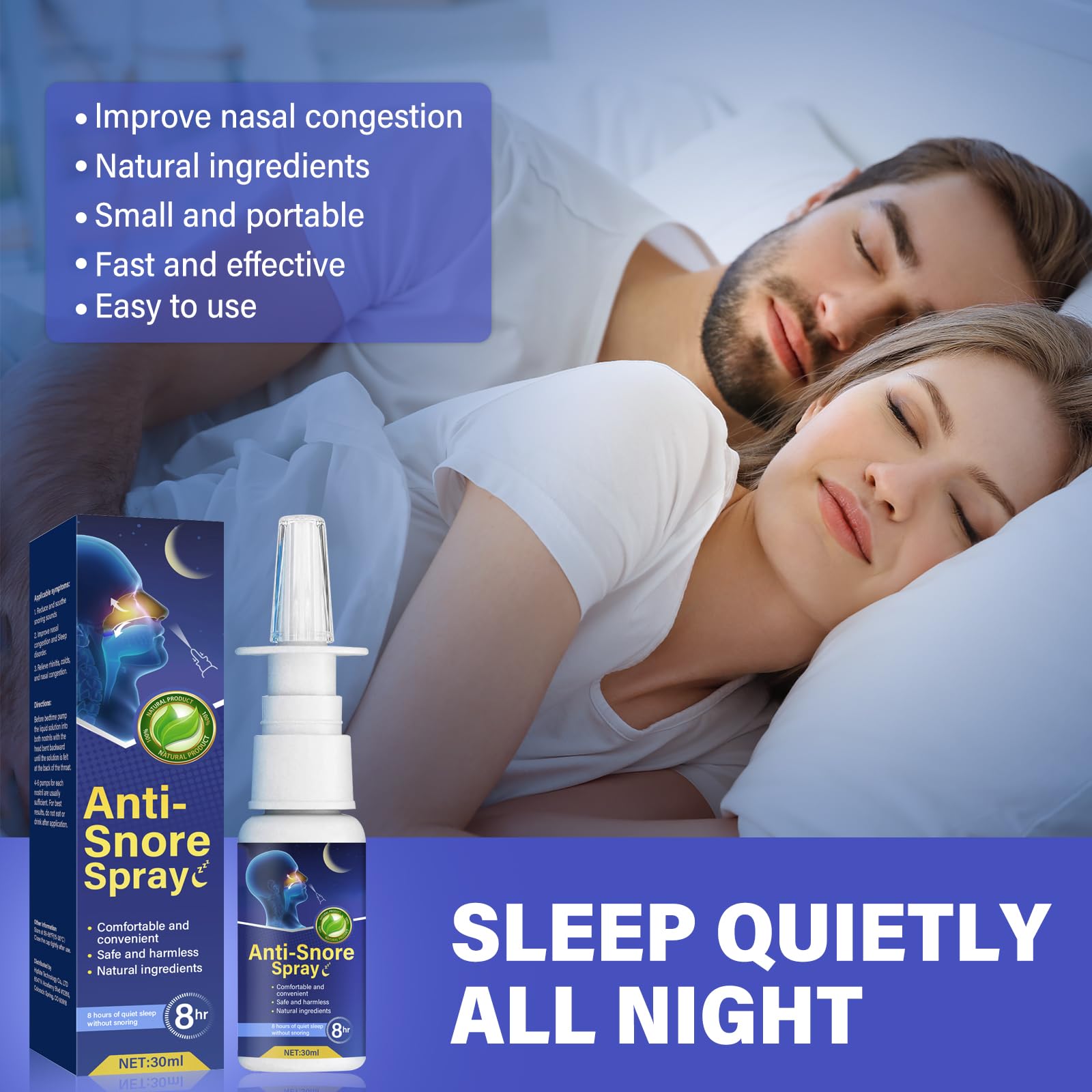 Anti Snoring Spray, Natural Herbal Formula for Quiet Sleep — Amazon image 2