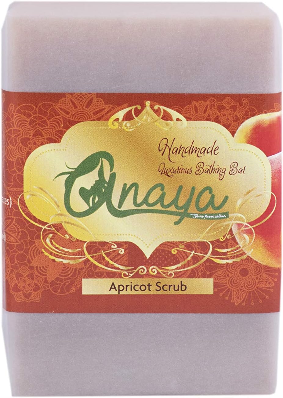ANAYA Apricot Scrub Luxury Handmade Bathing Bar with the Finest Ayurvedic Ingredients(Pack of 3)