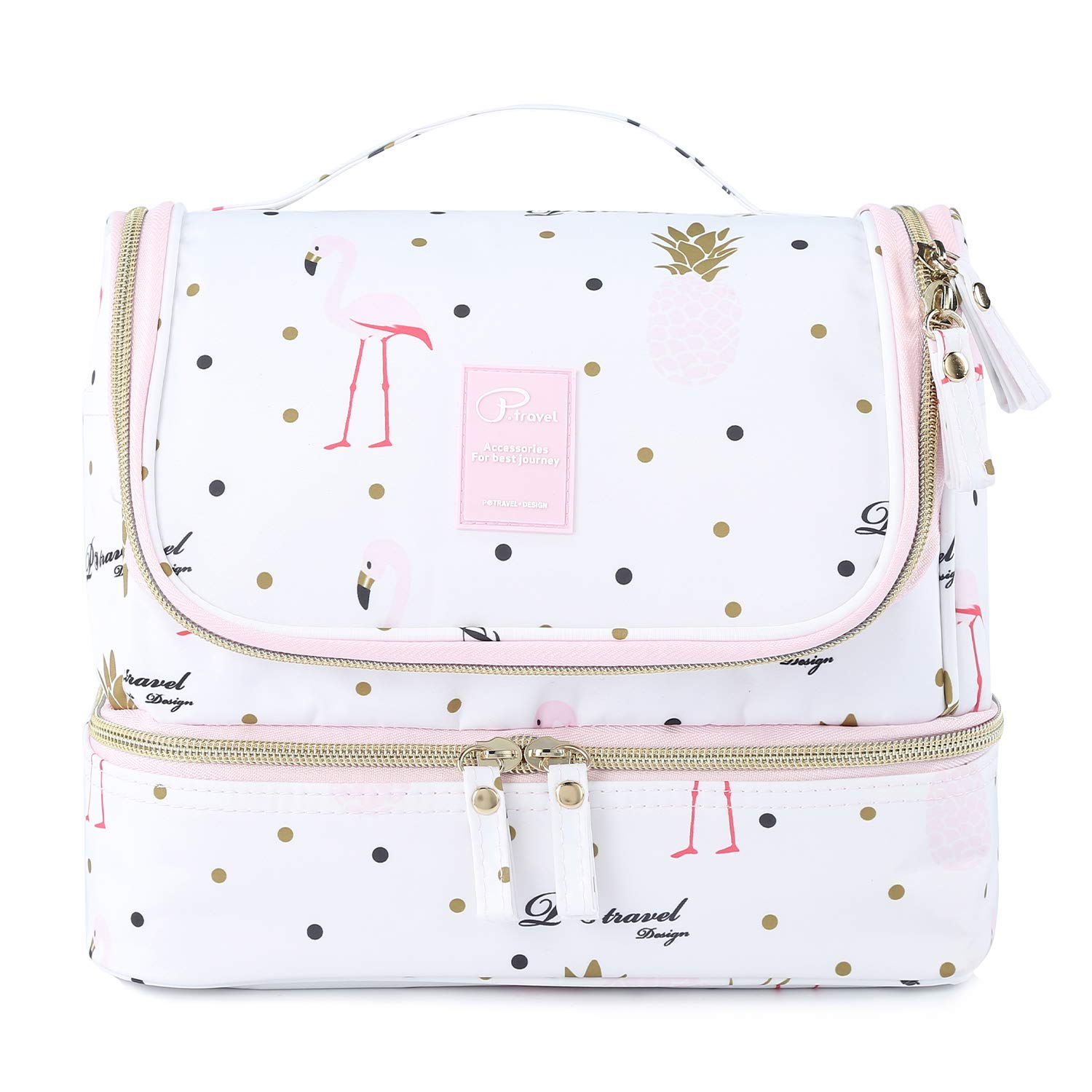 Lychii Trousse de Toilette, Trousse a Maquillage avec Crochet, Imperméable Pliable Vanity Maquillage de Voyage...