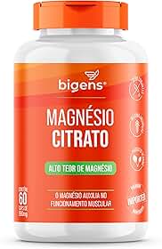 Magnésio Citrato, 260mg de Magnésio Elementar, 60 Cápsulas, Bigens