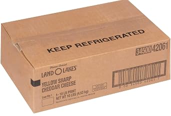 Land O Lakes Yellow Sharp Cheddar Cheese, 10 Pound -- 1 each.