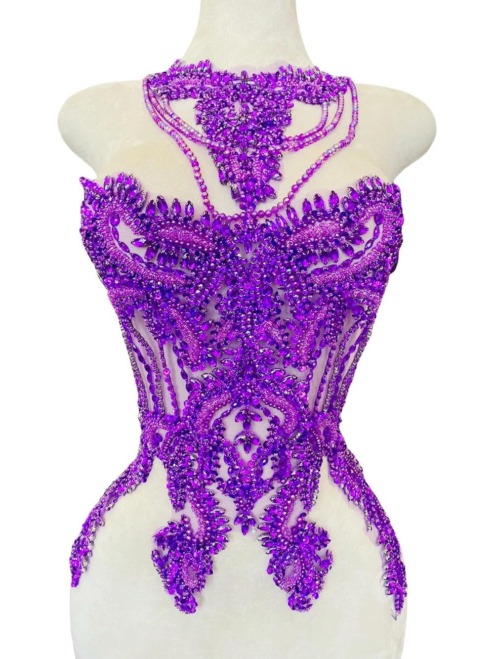 Applique de Corsage en Strass Brillants Faits à la Main, Perles à Coudre, Pierres, Garnitures, Accessoires pour Robe