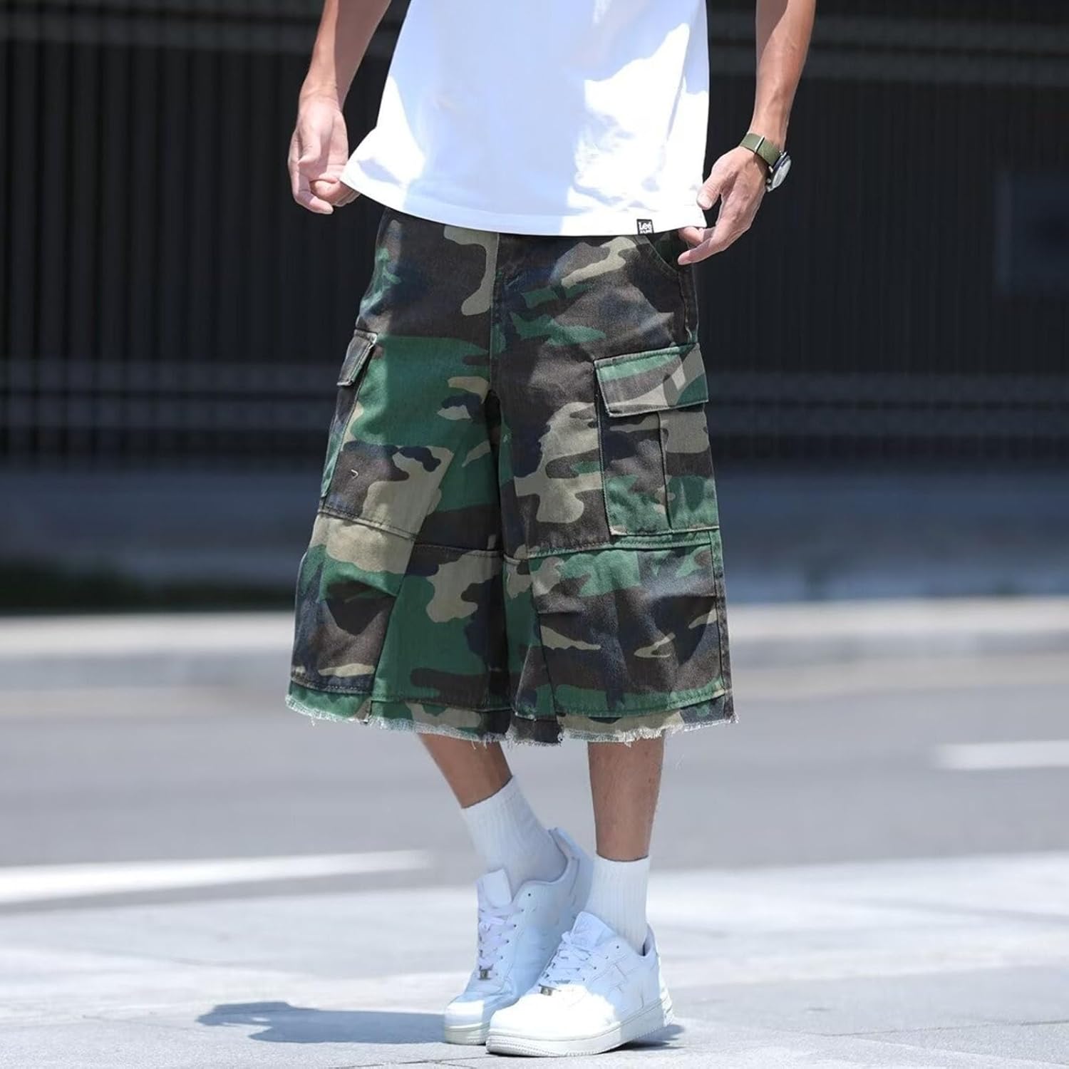 Men’s Vintage Camo Loose Casual Shorts