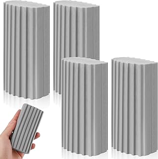 4pcs Dust Cleaning Sponge, Double-Sided Damp Clean Duster Sponge Duster Cleaning Tool Reusable Damp Duster Wet Duster Sponge for Home Room Kitchen Cleaning