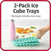 Vista 4 de GoodCook Bandejas de cubitos de hielo para todos los días, juego de 2