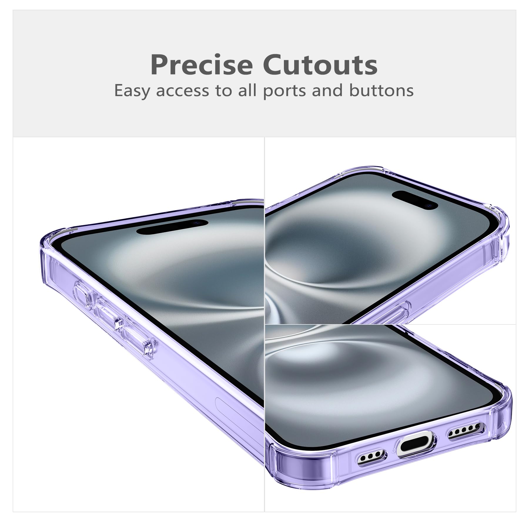 DEFBSC Compatible with iPhone 16, Transparent Back Card Holder Phone Case - Image 4