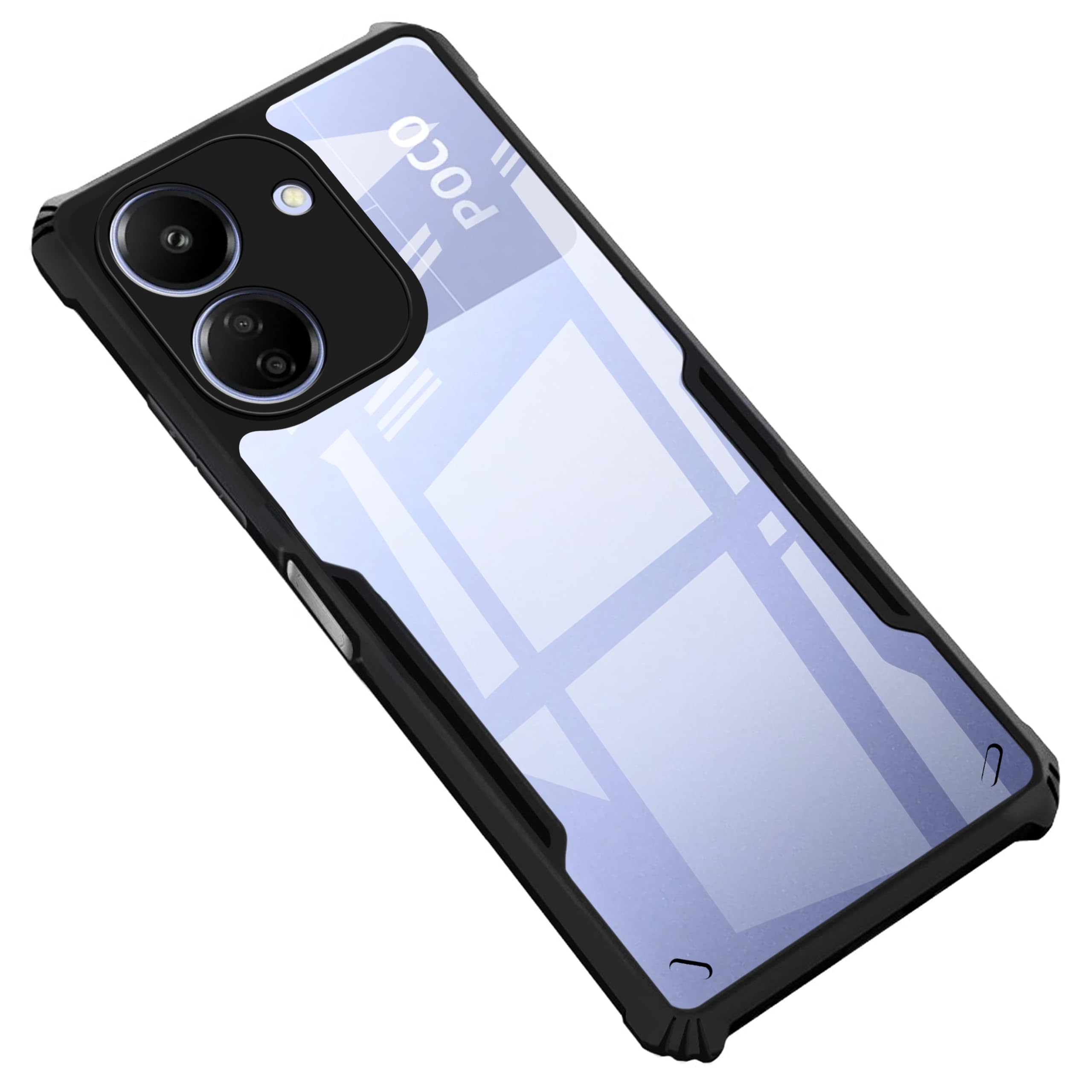 Zapcase Back Case Cover for Poco C65 | Compatible for Poco C65 Back Case Cover | Clear Case with Camera Protection | (TPU + PC | Matte Black) (B0CSYC95ML) Amazon Price History, Amazon Price Tracker