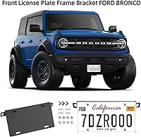 Vista 3 de Marco de matrícula frontal para Ford Bronco, soporte de montaje de matrícula de aleación de aluminio para accesorios de matrícula Ford 2021 2022