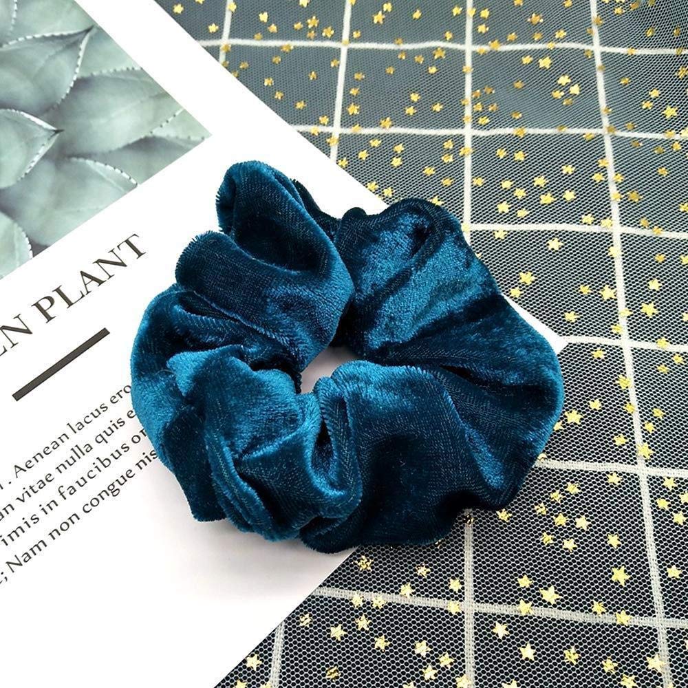 FAMEZA 10 Pcs Hair Ties Velvet Scrunchies, Elastic Flannelette Hair Bands Scrunchy Hair Ropes Women Hair Accessories 3