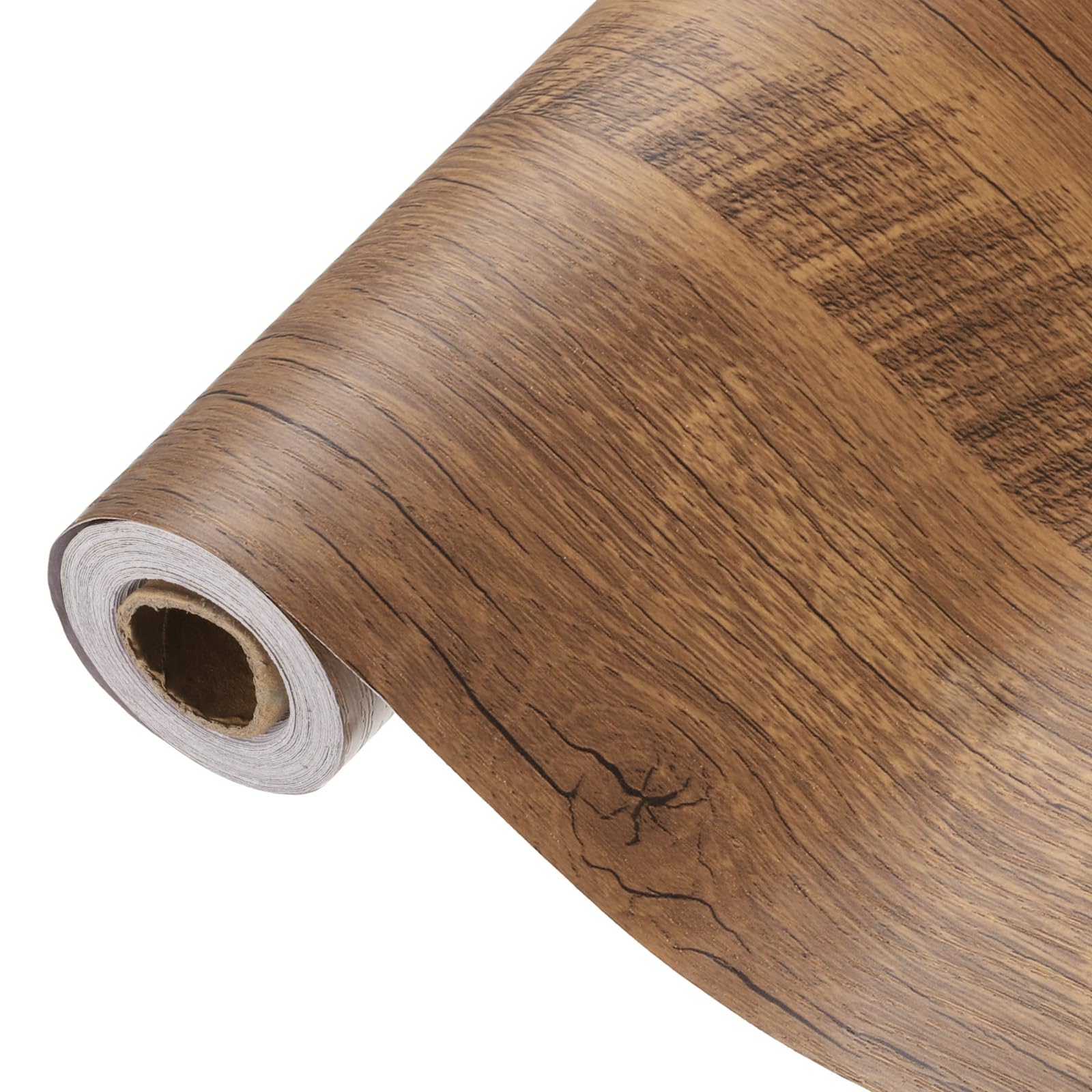 QUARKZMAN Carta Adesiva Effetto Legno 80 cm x 10 m Carta Da Parati Cammello