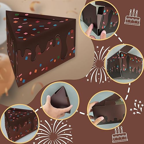 Miniatura 6 de Caja de dinero de pastel para regalo en efectivo, caja de dinero para regalo en efectivo, soporte para dinero en efectivo con tarjeta extraíble,