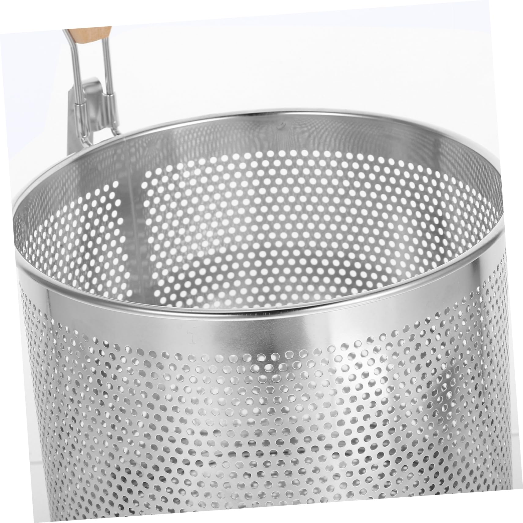 Edelstahl Nudelsieb mit Langem Griff, Feinmaschig, Silber