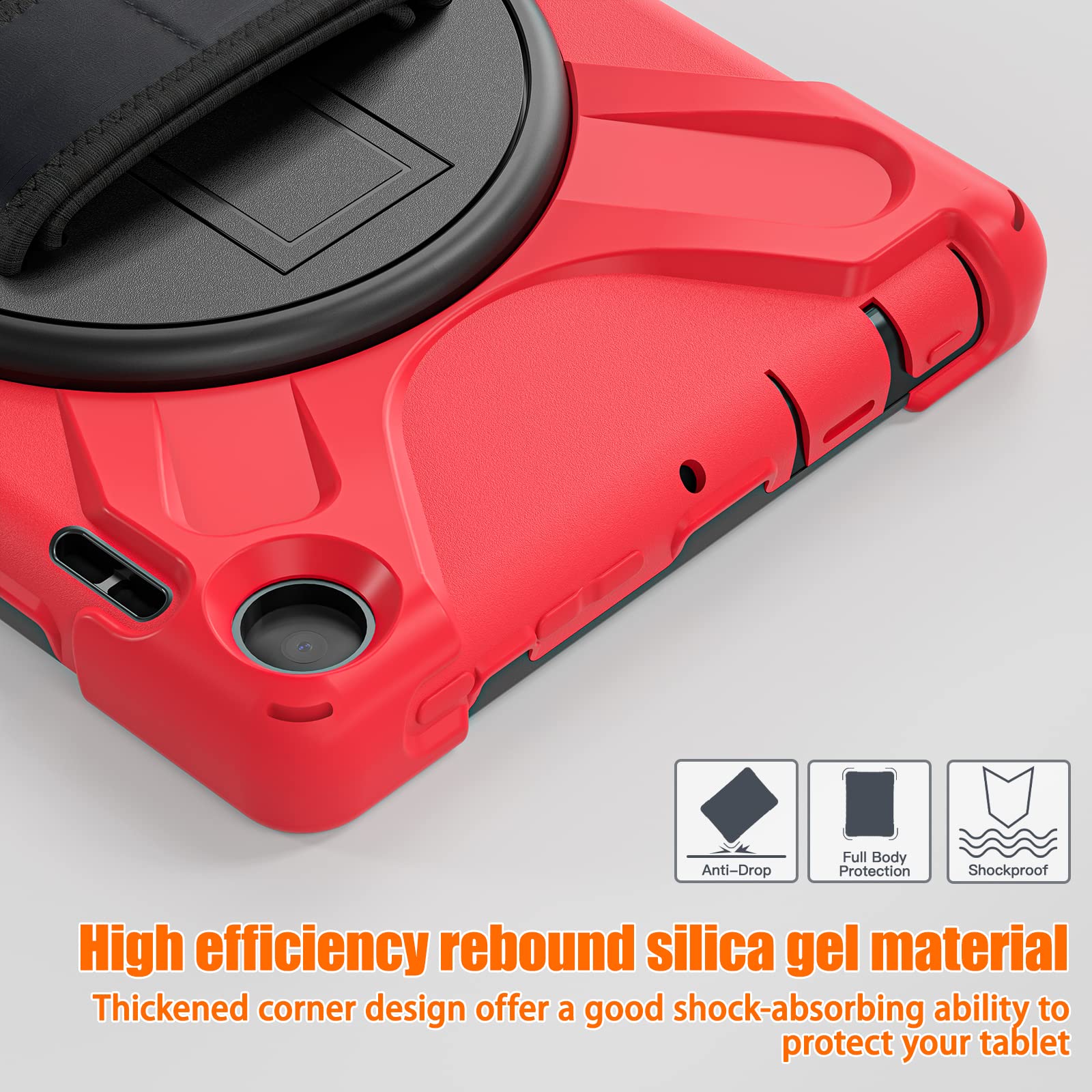 TUOLISG Custodia Per Kindle Fire HD 8 E 8 Plus (12°/10° Gen, 2022/2020) | Pelle PU Con Slot E Supporto Multi-angolo | Nero