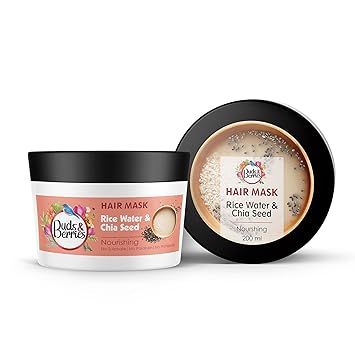 Buds & Berries Rice Water & Chia Seeds Conditioner Hair Mask for Nourishment, Hair Growth & Hairfall Control | NO Sulphate, NO Paraben - 200 ml
