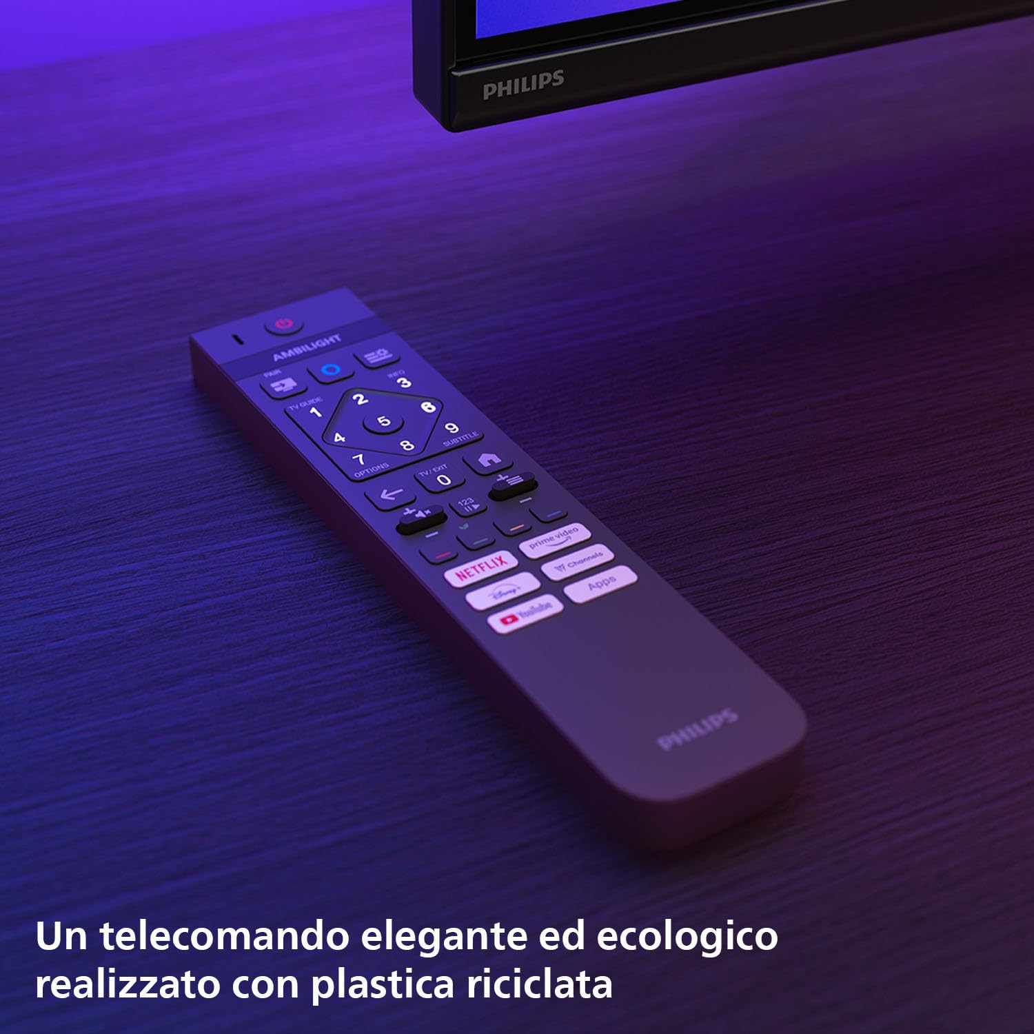 Philips Ambilight 55OLED770 4K OLED Smart TV - Display 55’’ con processore P5 AI Perfect Picture Ultra HD, Google TV, Dolby Vision e Atmos Sound - Funziona con Alexa e Google