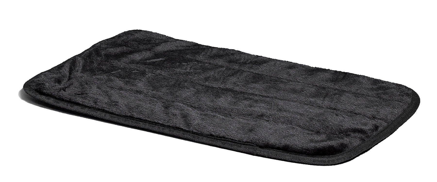 Pet Mat, Black Synthetic Fur, 42-In.