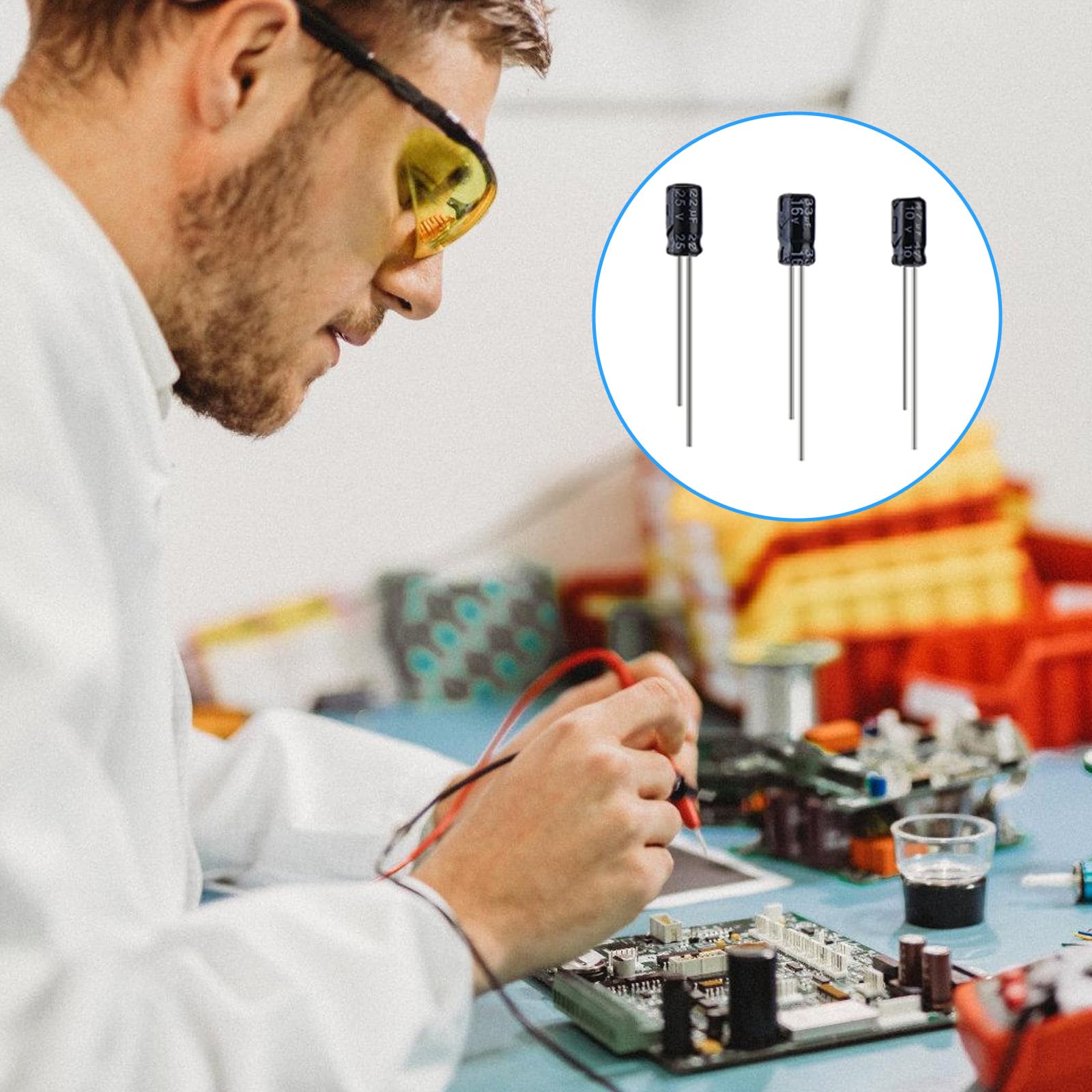 500 Stuks Aluminium Elektrolytische Condensator Assortiment Kit 0.1uF-1000uF 16V-50V 24 Waarden Lage Impedantie Condensatoren Box Kit