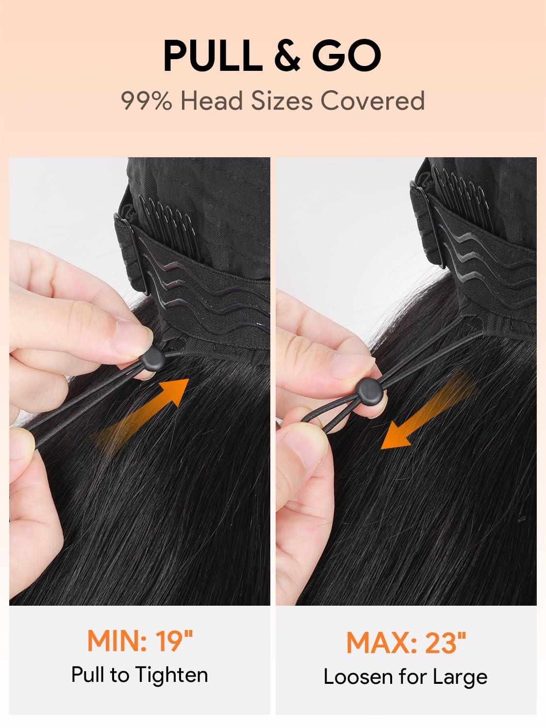 Oxeyegirl 32 Inch Bone Straight Human Hair Wig for Black Women,13X6 HD Lace 180% Density Lace Front Wigs Human Hair with Elastic Drawstring,Glueless Brazilian Virgin Silky Straight Hairs Pre-Plucked - Image 4