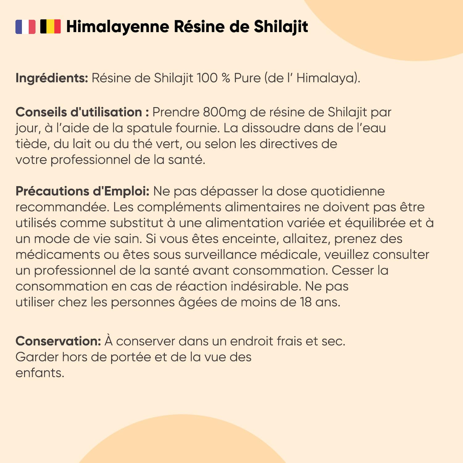 Resine de Shilajit Himalaya Vegan 50g avec 87% d'Acide Fulvique, sans OGM, sans Gluten, 800 mg par Portion, Alternative au Shilajit Himalaya Bio et aux Gélules, Cuillère Incluse