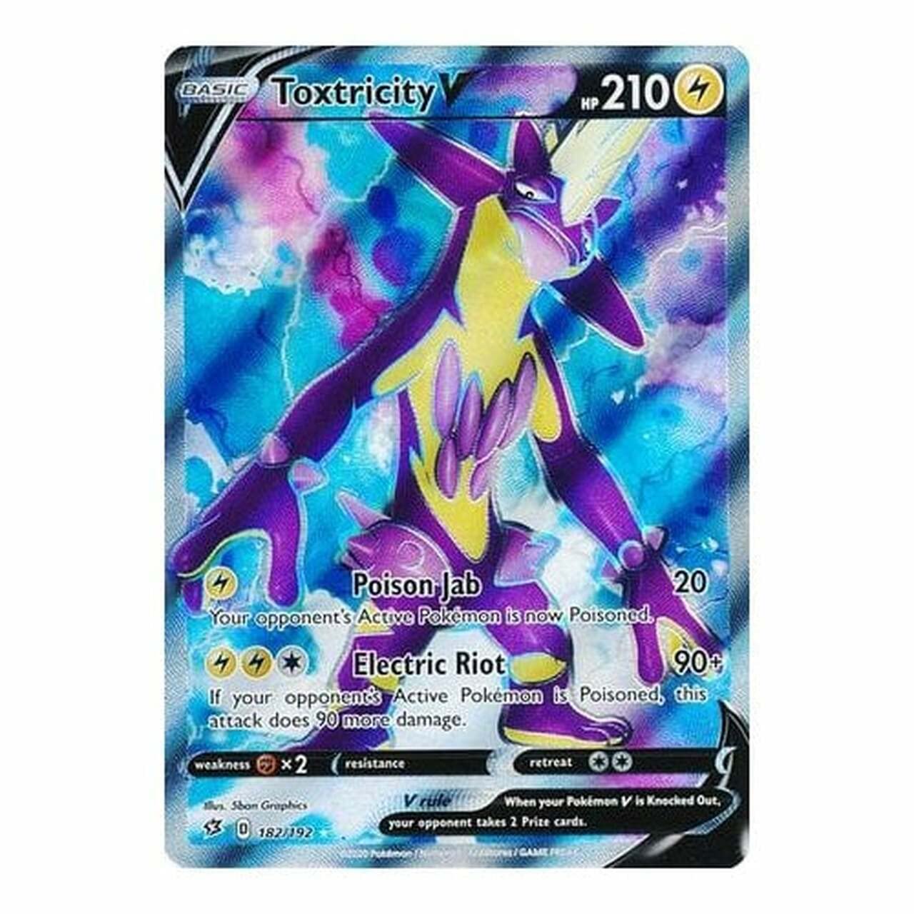 Pokemon -card TOXTRICITY V 182/192 REBEL CLASH SWSH2 : Amazon.nl