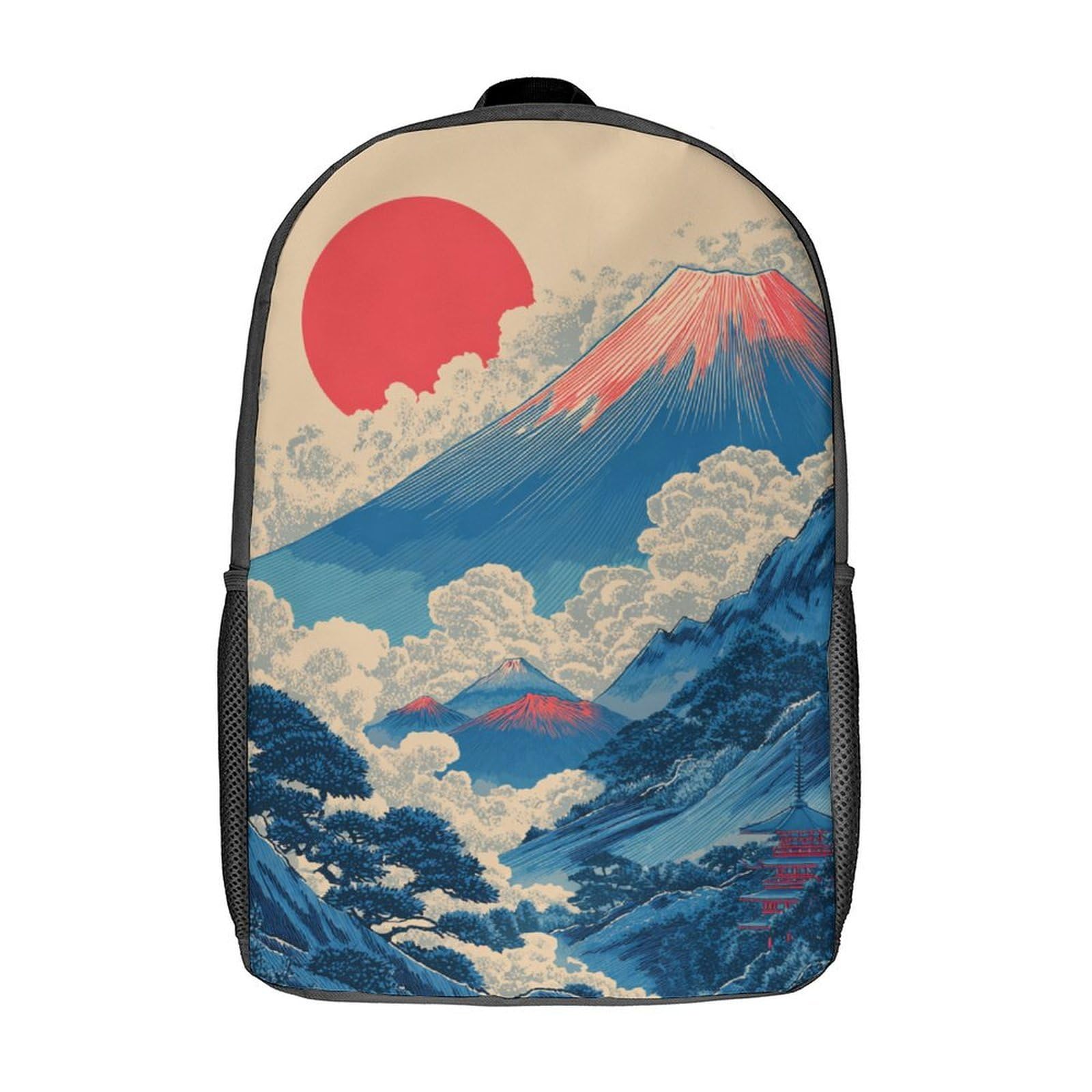 Native Wolf Tapestry Backpacks 3D Printed Kids School Backpack Outdoor Casual Daypack Fashion Casual Children Backpacks Cute Travel Bags for Boys Elementary And Middle School Students