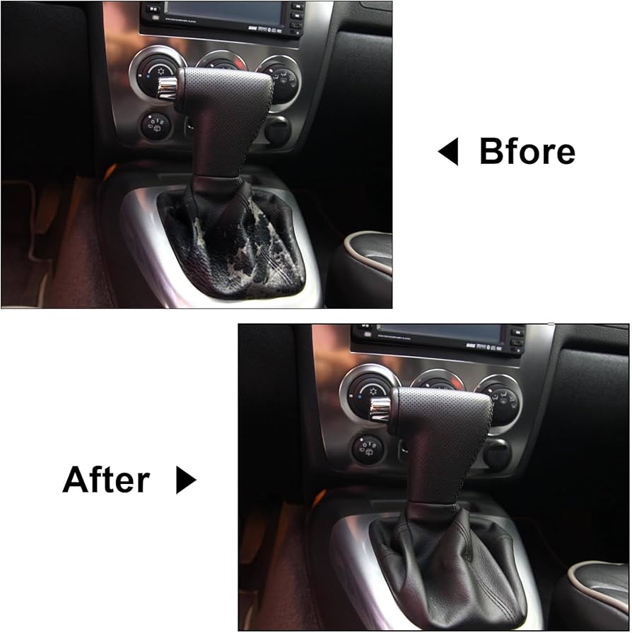 Amazon.com: FZJDSD Leather Shifter Boot Shift Cover Black