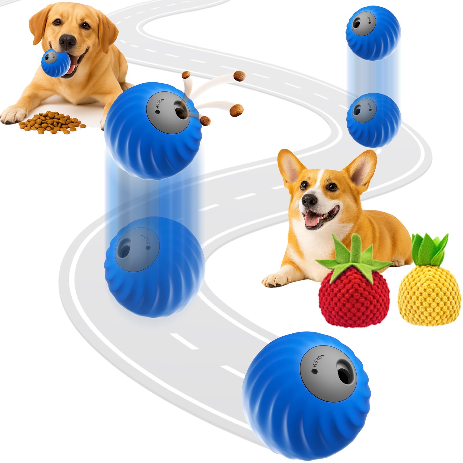 zoomie 2.0 buddy interactive dog toys, treat dispensing dog puzzle toy for small, medium, large dogs – enrichment toys for dogs, dog feeder puzzle toy, fun dog toys to keep them busy and engaged
