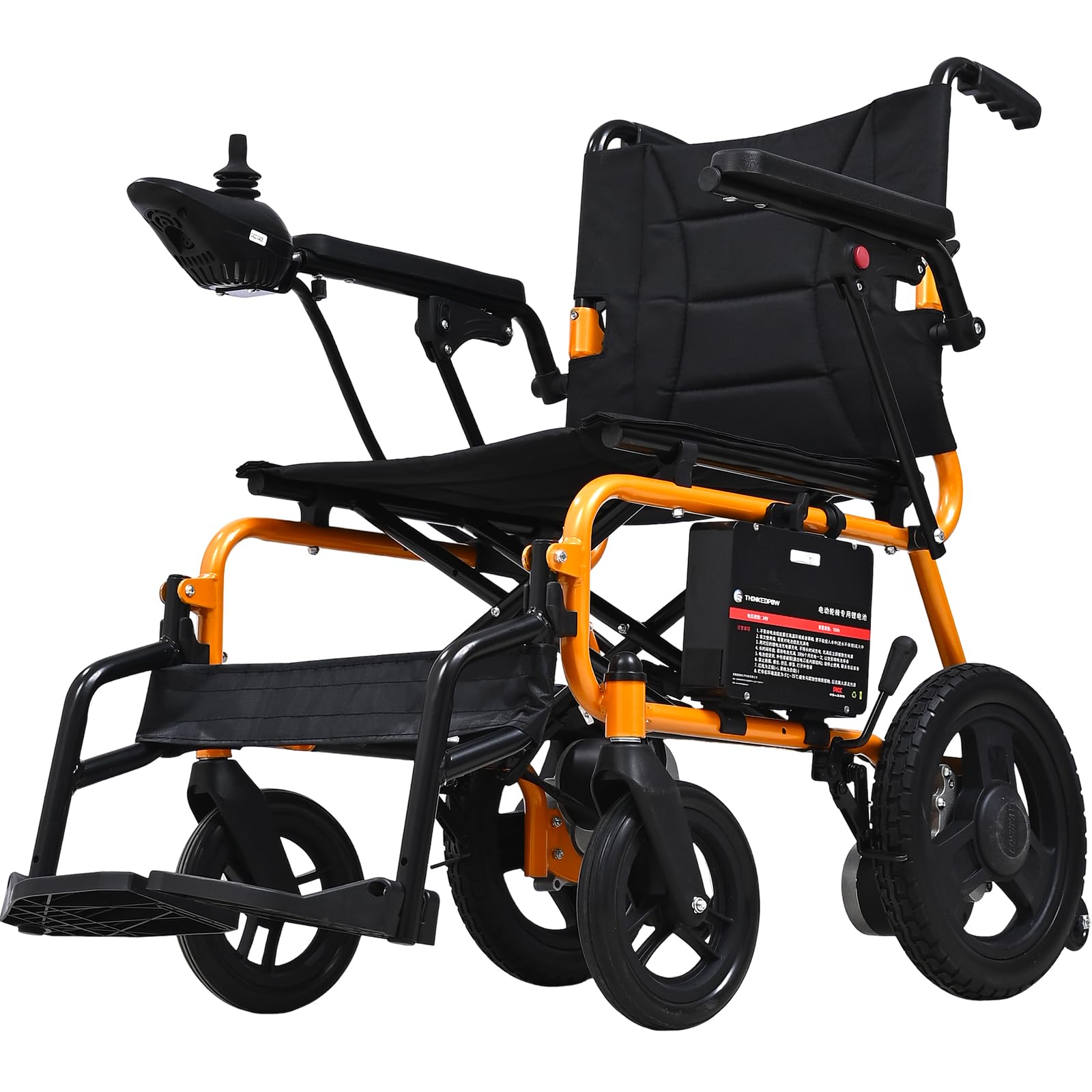 Electric Wheelchairs for Adults, Lightweight Foldable Electric Wheelchair, Portable Motorized Wheelchair, All-Terrain Power Wheelchairs for Indoor and Travel