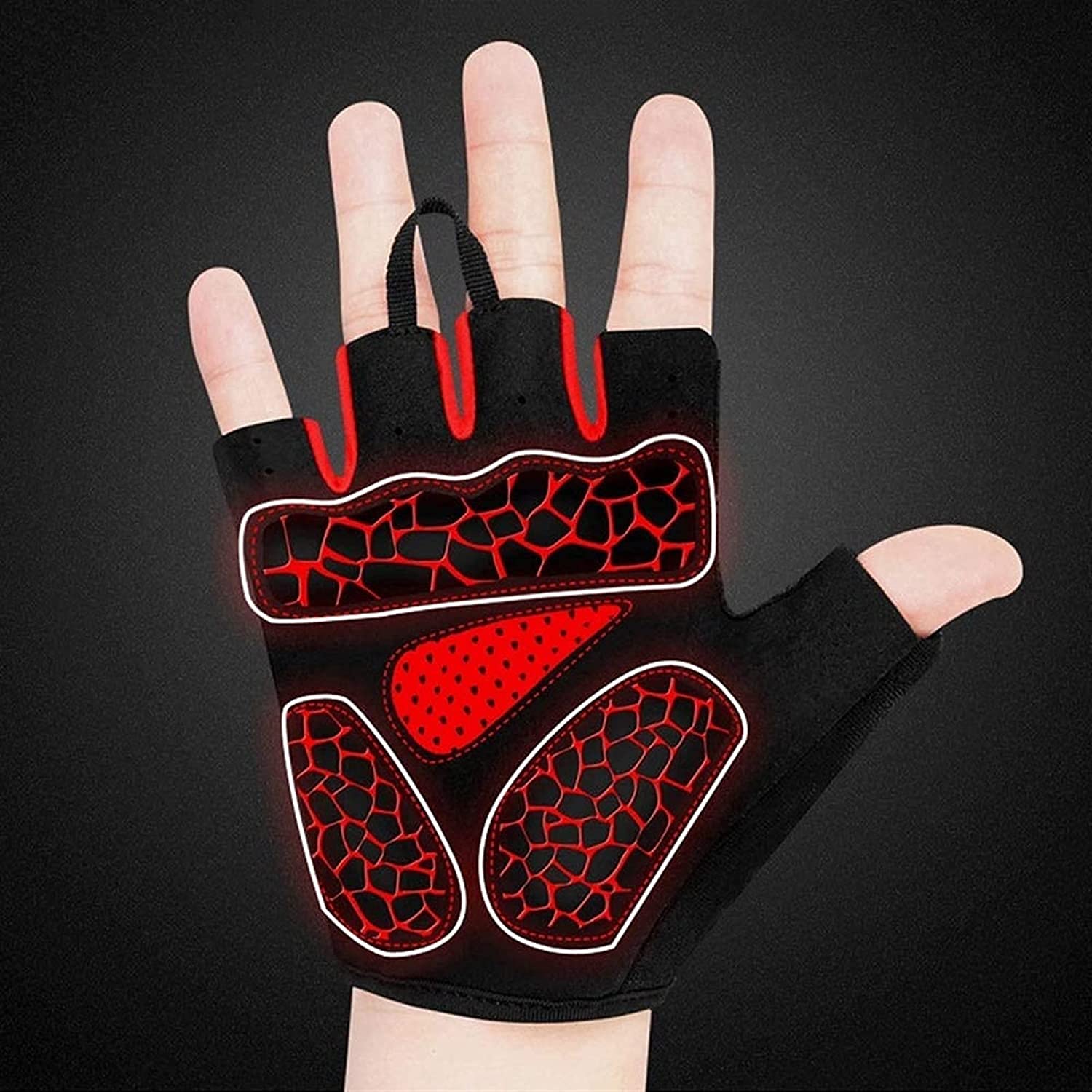 Fahrradhandschuhe, Halbfinger-Handschuhe, Fahrradhandschuhe, Sporthandschuhe, Gewichtheberhandschuhe, Trainingshandschuhe für Herren und Damen, Fitness-Handschuhe mit voller Handfläche