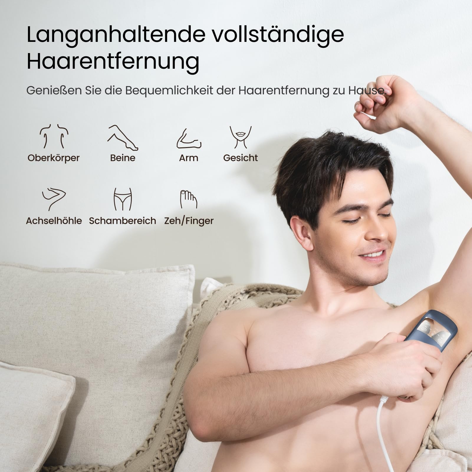 IPL Geräte Haarentfernung 100W Duale Lichter 27J Vierfach-Impuls 2°C Saphir 16,6 cm² Eis-Kühlung PHR-Modus