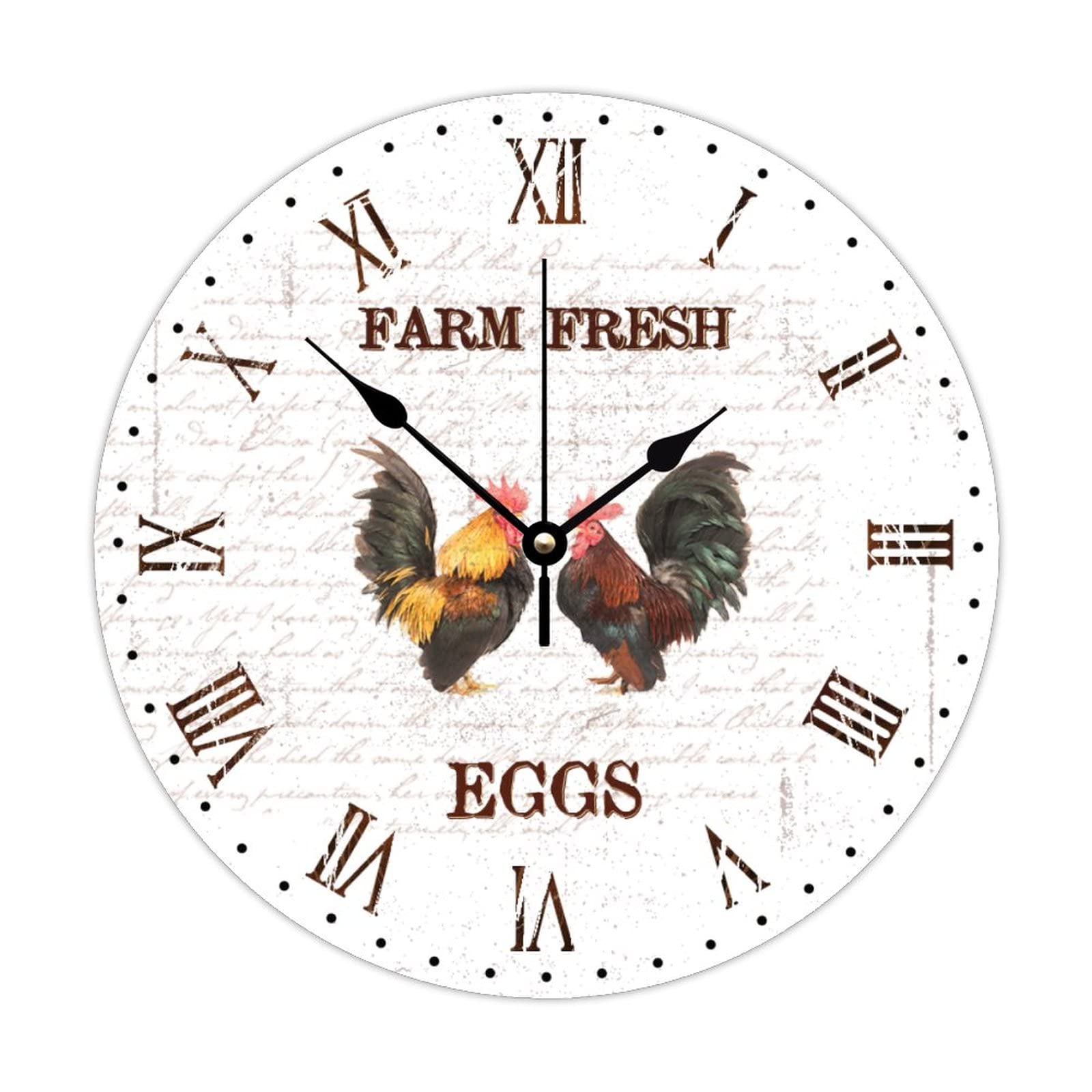 Horloge de cuisine style campagne en bois pour décor de ferme