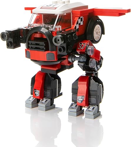 Miniatura 6 de Block Builder Juego de bloques de construcción de coches de carreras. Bloques de construcción de coches de carreras para niños y adultos (rojo)