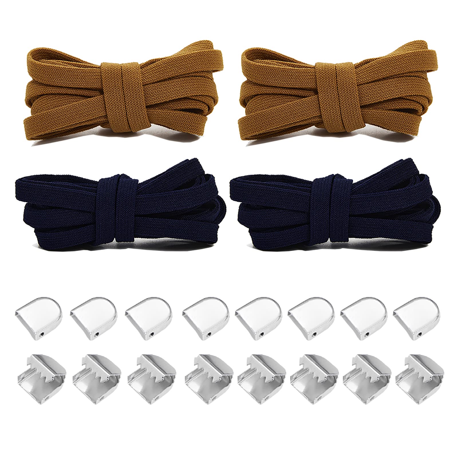 cordones elásticos para zapatos Cordones for zapatos, Cordones elásticos sin atar, Cordones de 8 mm de ancho for zapatillas deportivas, Cordones de metal sin atar, Cordones cómodos for correr que no s