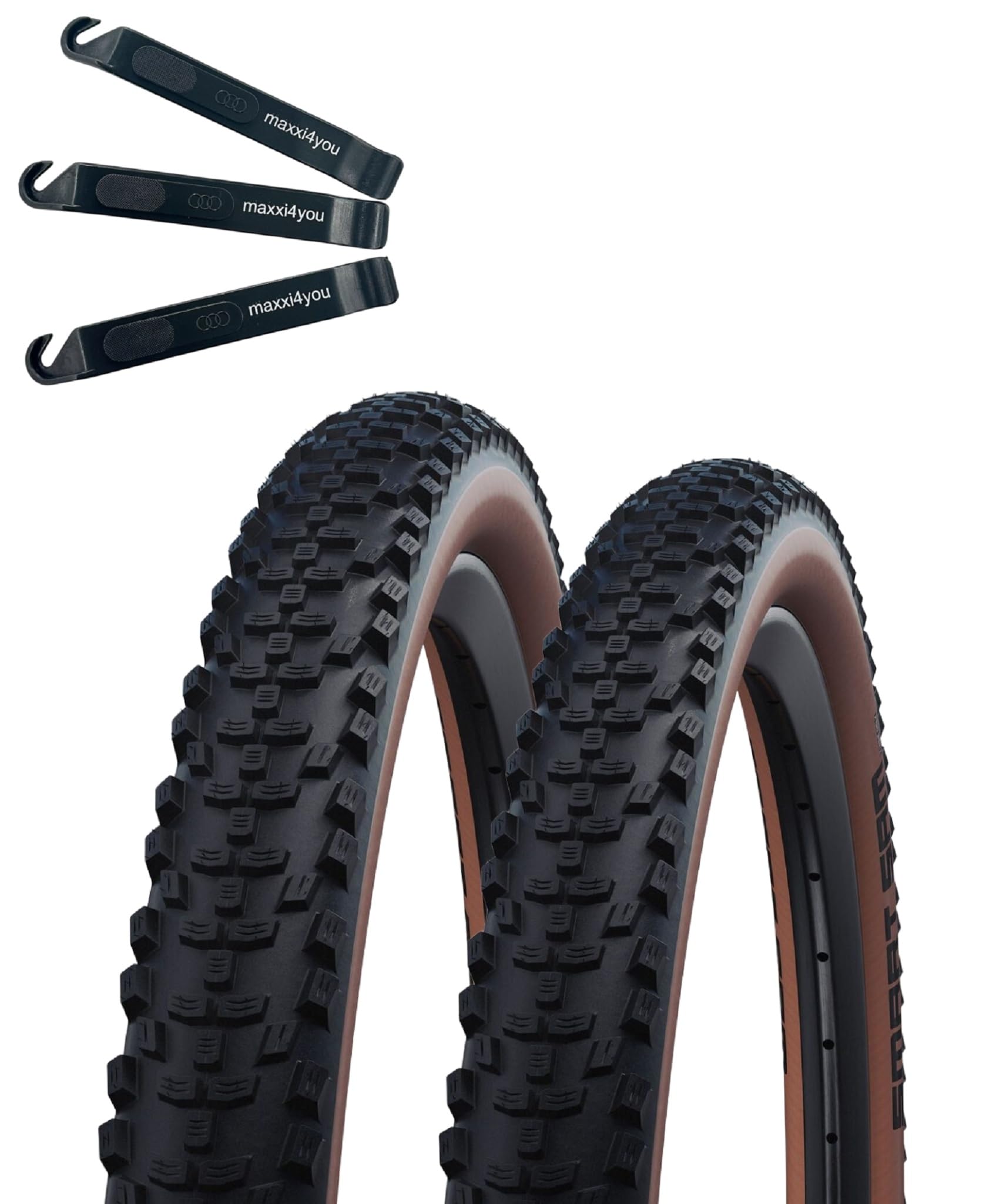 2 x Schwalbe Smart Sam Performance Bronze Skin 57-584 (27,5 x 2,25) inkl. 3 Reifenheber