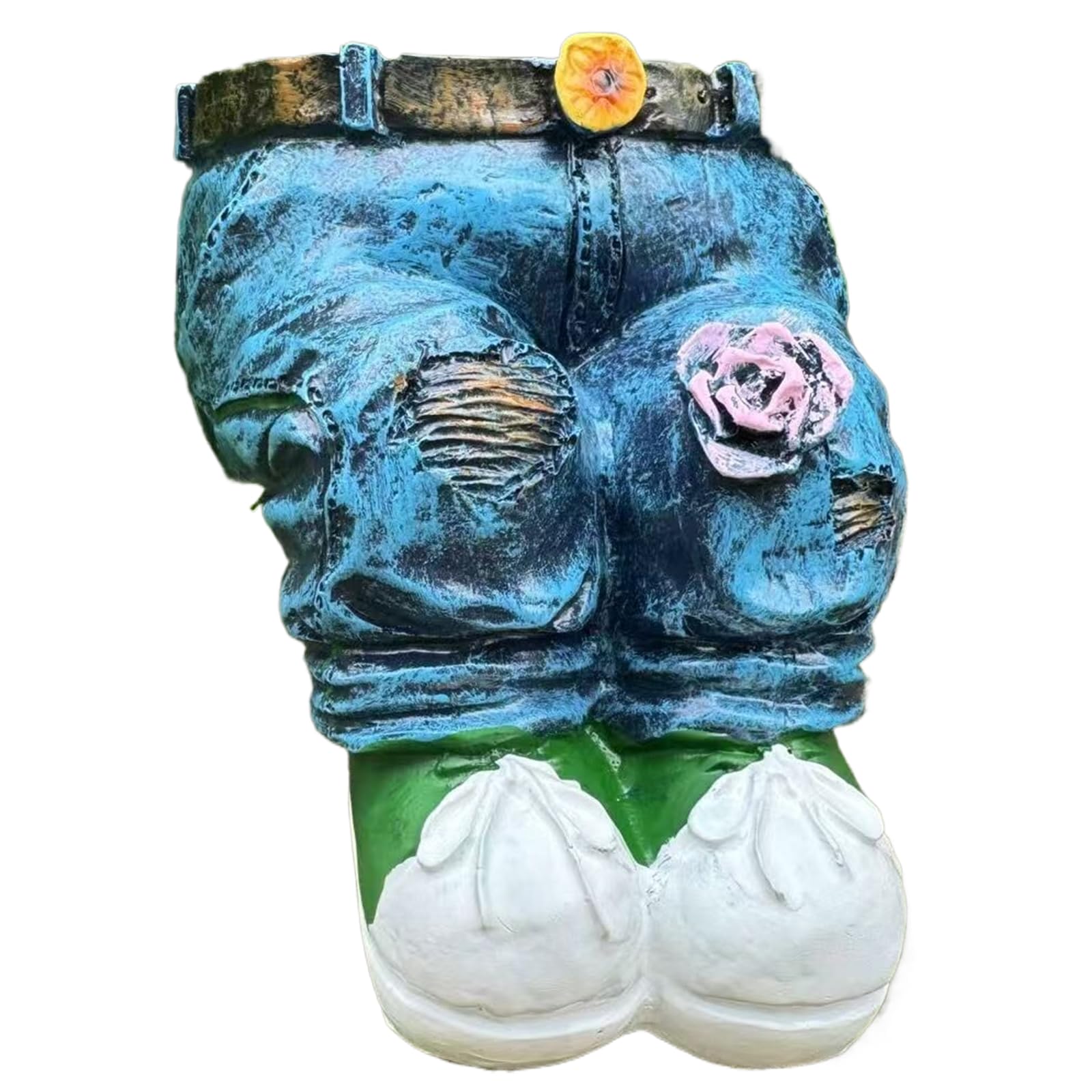 Tsophreniq Charm Skirt Resin Planter Pots with Pastoral Drainage Holes Outdoor Garden Decoration Suitable for Garden Patios Jeans Skirt Flower Container
