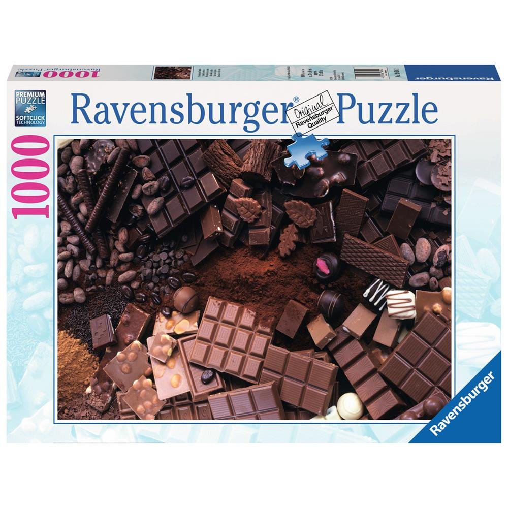 Ravensburger Puzzle, Puzzle 1000 Pezzi, Cioccolato, Puzzle per Adulti, Jigsaw Puzzle, Puzzle Ravensburger - Stampa di Alta qualità