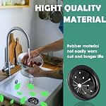 Garbage Disposal Splash Guard Sink Stopper Garbage Disposal Splash Guards Sink Baffle Disposal Replacement,3-1/8 Inch Multi-Function Drain Plugs,Splash Guard for Sink,Sink Rubber Guard(Black)